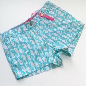 MACBETH COLLECTION by Margaret Josephs Seahorse Chino Shorts‎ NWT Sz L